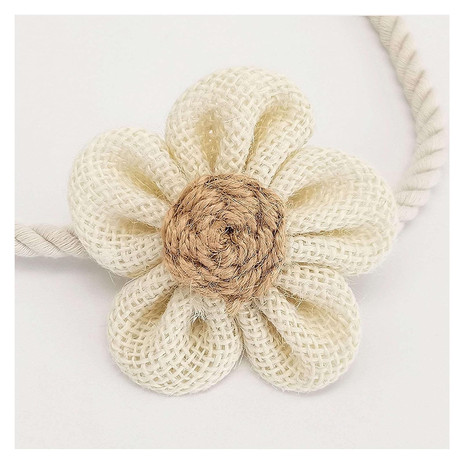 Embrasses de rideaux à pampilles en corde tissée, embrasses de rideaux décoratives rurales, corde de tissage, motif floral en coton et lin, corde de retenue de rideau adaptée à la maison, kaki, 4 pi