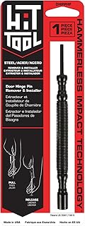 HIT Tool Door Hinge Pin Removal Tool – Spring-Driven Hinge Pin Punch & Steel-Faced Hammer – Compact, Hammerless Tool for Easy Pin Removal & Installation – Made in The USA