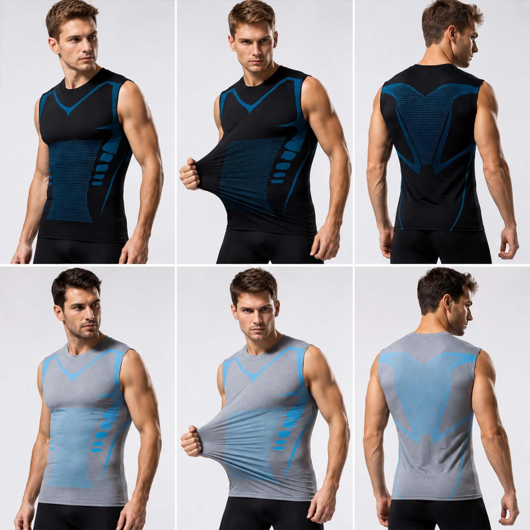Lunovia Shirt, Lunovia V Shape Shirt, Kompression Shirts Herren, Schnell Trocknend & Atmungsaktiv, Komfortable Passform für Fitness & Alltag