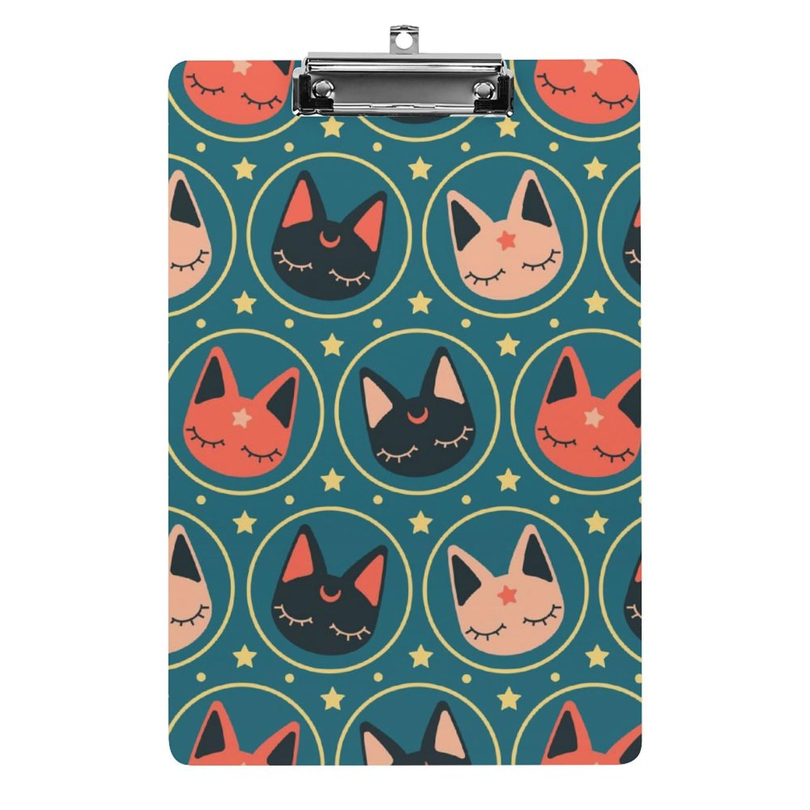 Porte-formulaires chaton mignon avec pince A4 rigide pour documents et rangement papier - 8