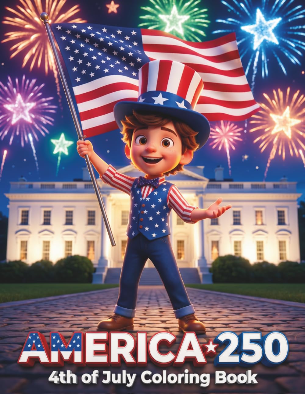 AMERICA 250: 4th of July Coloring Book