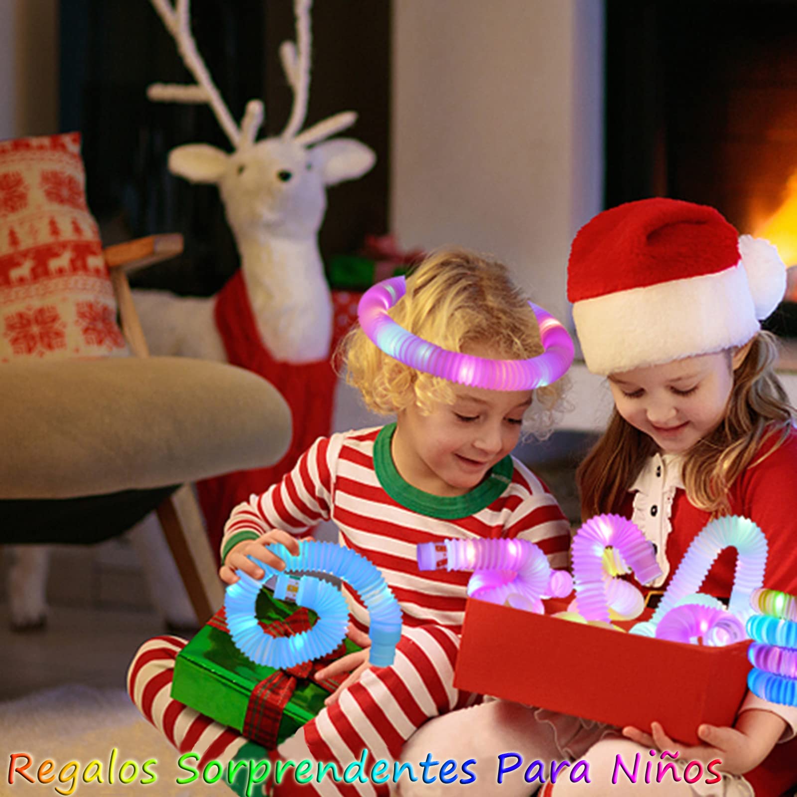 Neon Tik Tok Antiestres Tubos Flexibles Niños Tubos LED