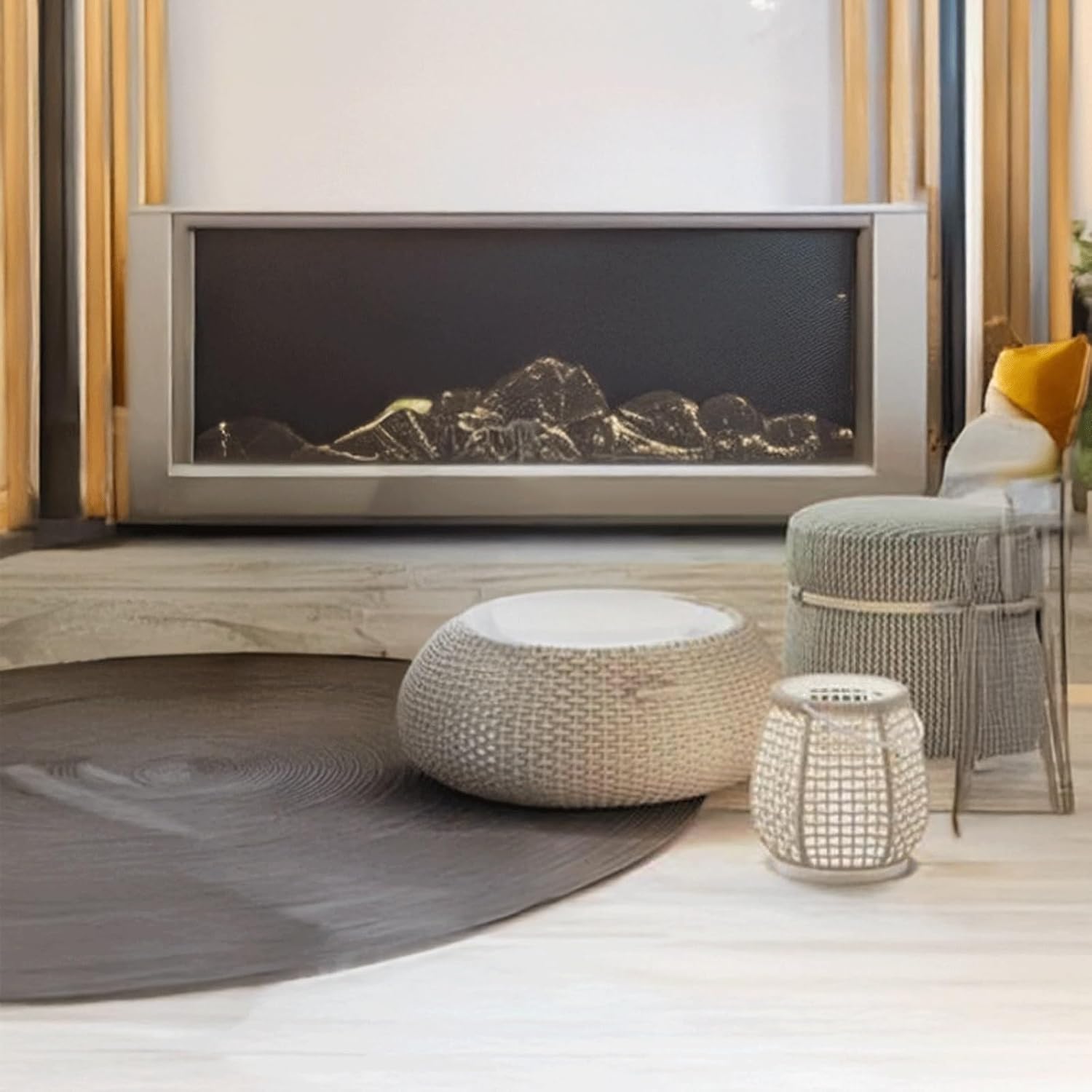 Outdoor Rechargeable LED Lantern Light, Portable Garden Patio Floor Lamp with Woven Metal Shade, IP54 Waterproof Decorative Light for Yard Villa Courtyard Park Warm White 3000K(White)