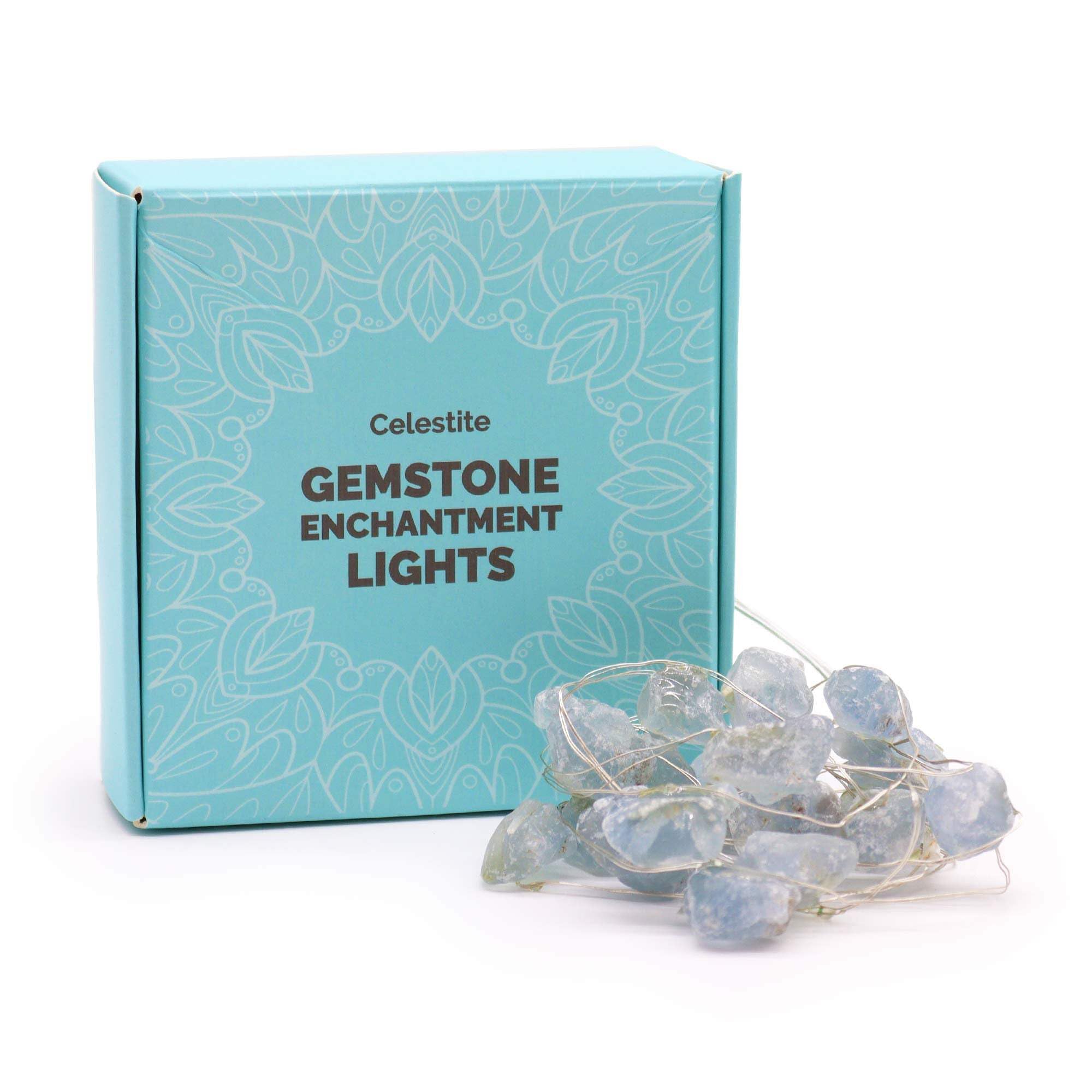 Gemstone Enchantment Lights Celestite for Warm, Inviting Glow