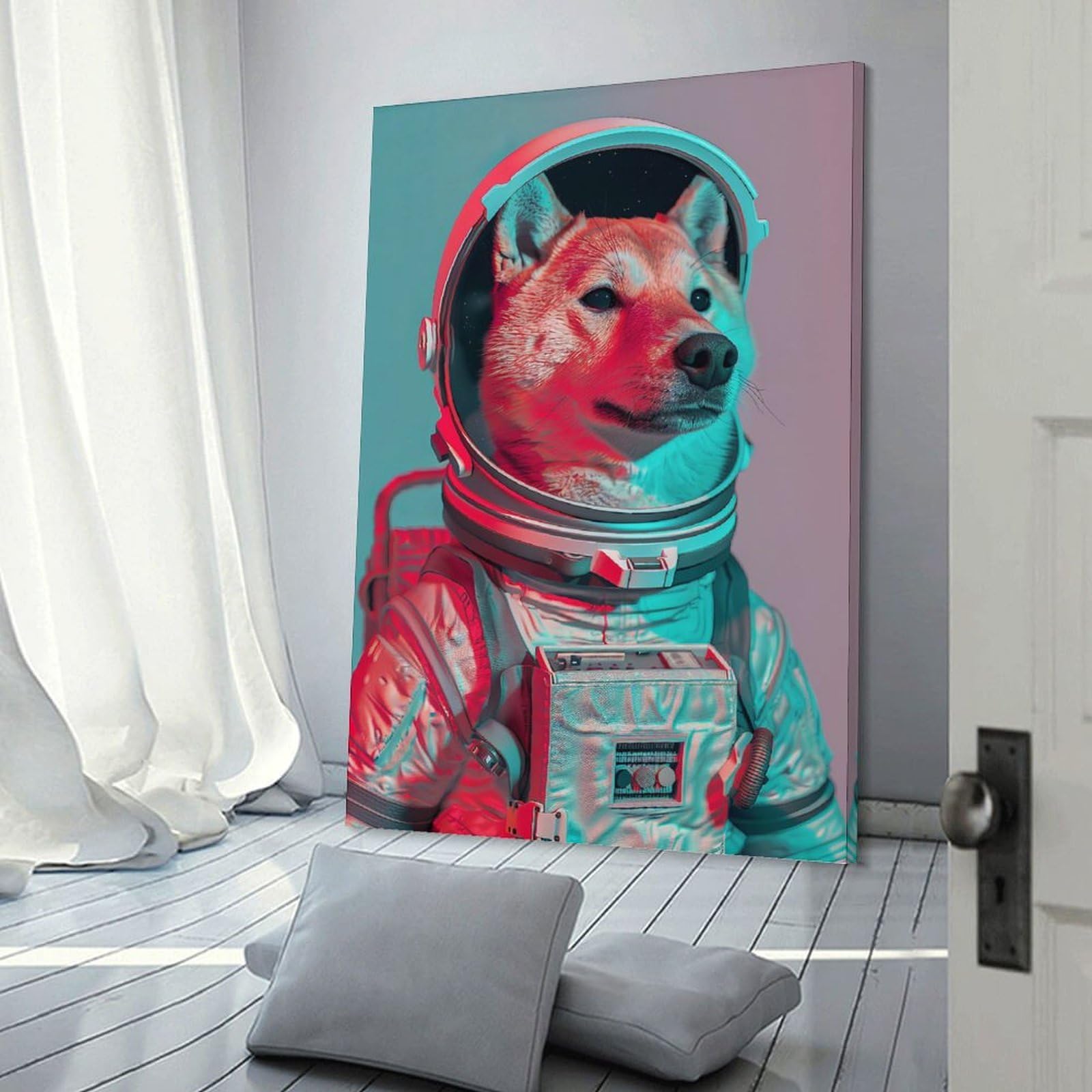 Junmoney Home Decor Wall Art Tosa Inu, 16x24inch(40x60cm), for Workspace Walls, Study Corners Or Bedrooms, A Smart Decor Choice for Study Walls