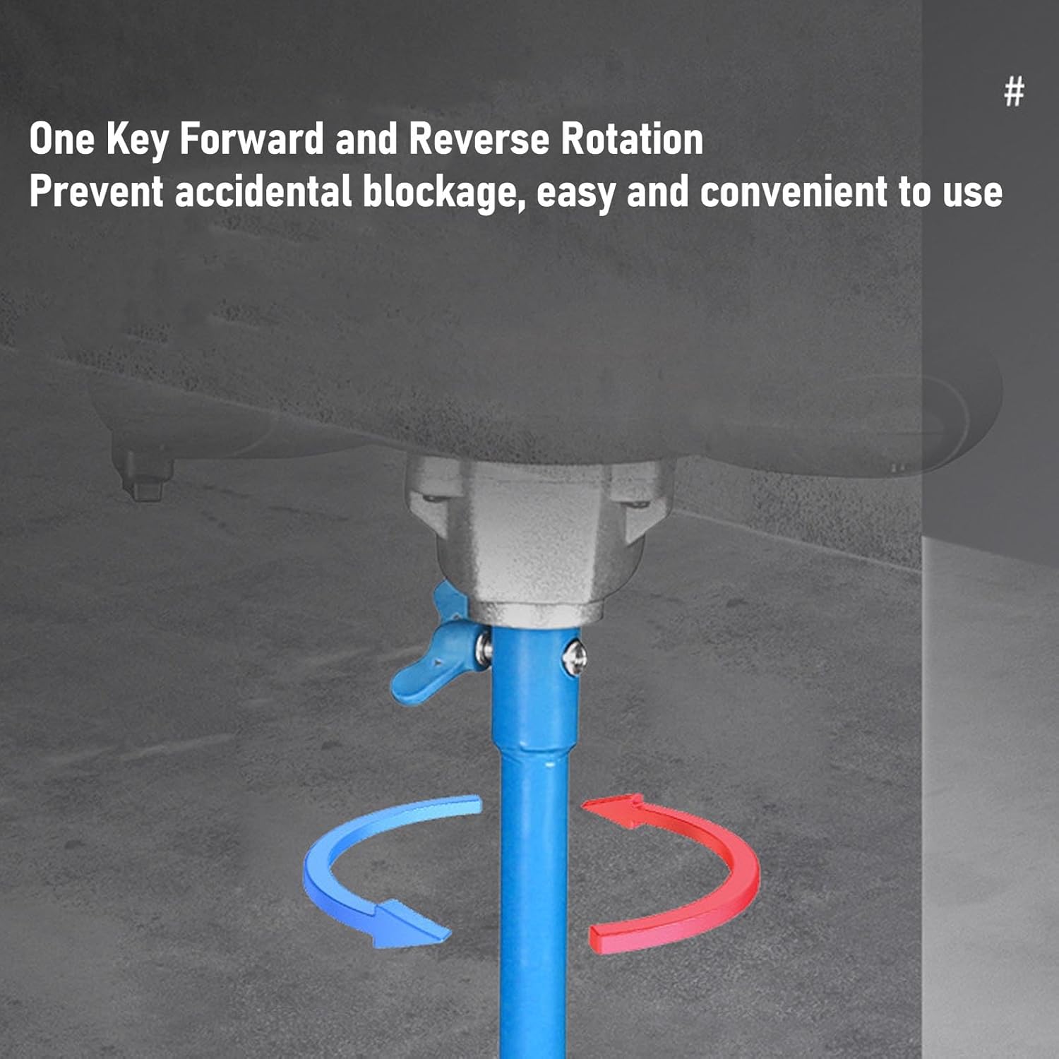 Diydeg Electric Ice Auger, Cordless Electric Ice Fishing Auger, Drill with 6 Adjustable Speed Ergonomic Handle Forward Reverse Function, for Drilling Cement Mixing