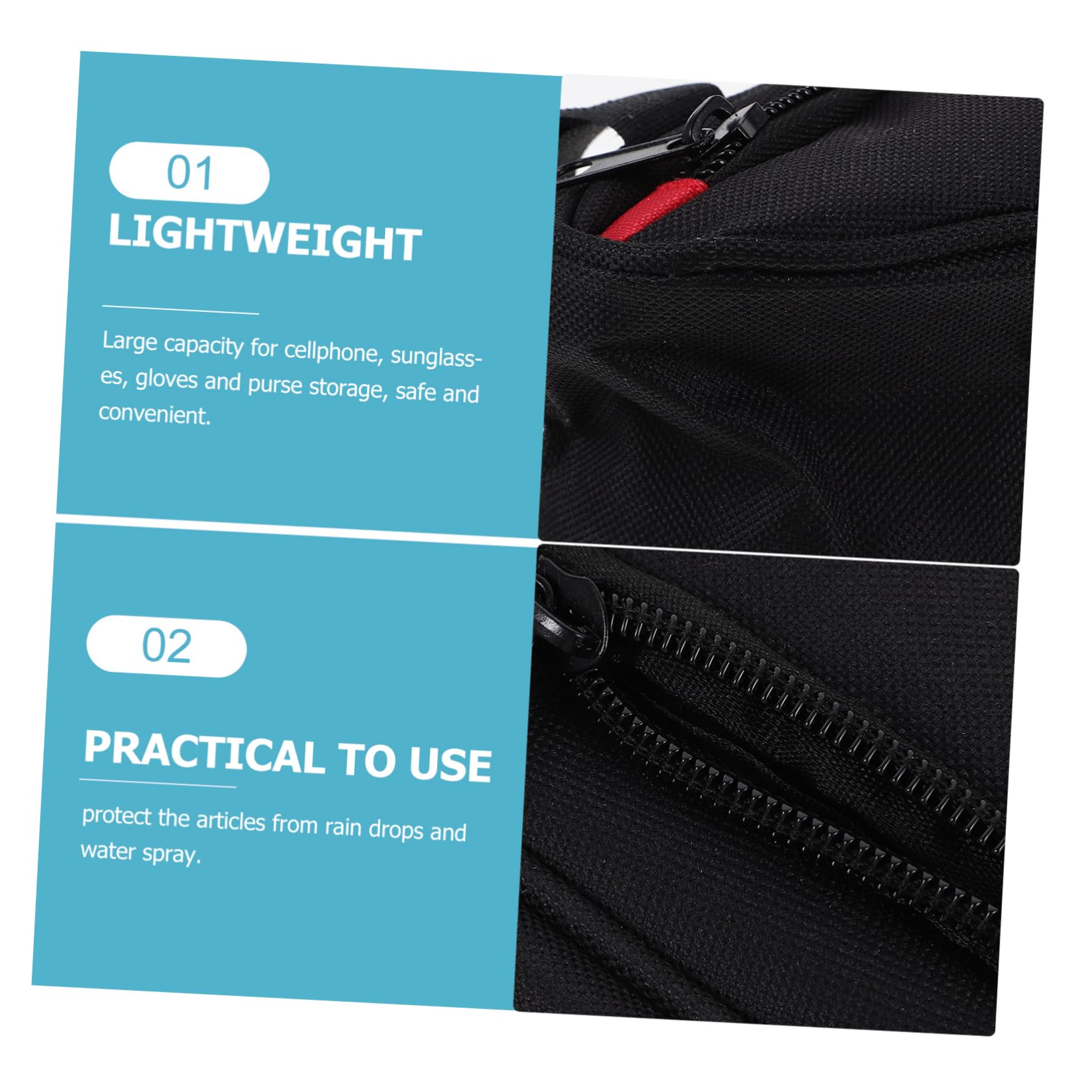 ifundom Triangle Bike Bag Durable Fabric Front Pouch for Cycling for Storage of Cellphone Sunglasses Essentials Lightweight Convenient for Black