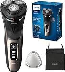 Philips Shaver 3000 Series, Wet and Dry Electric Shaver, SkinProtect Technology, Pop-up Trimmer, P-cap, Travel Pouch, Ash Gold, Model S3242/12