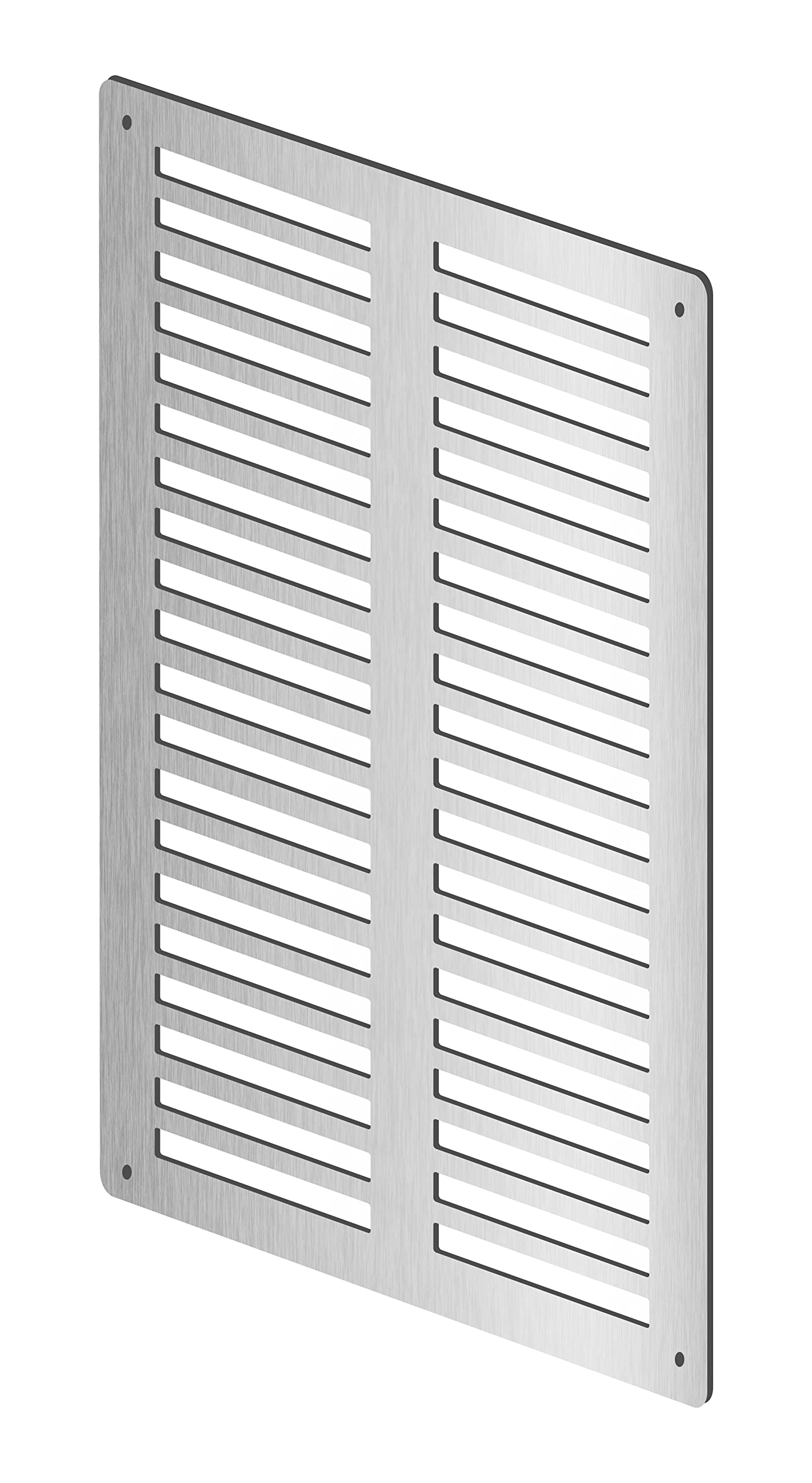 ADGO Gitter Tubond 3mm Aluminiumverbundplattengitter Silber gebürstet Witterungsbeständig Außen- oder Inneninstallation Außendimension: 30x40 Innenmaße: 26x36