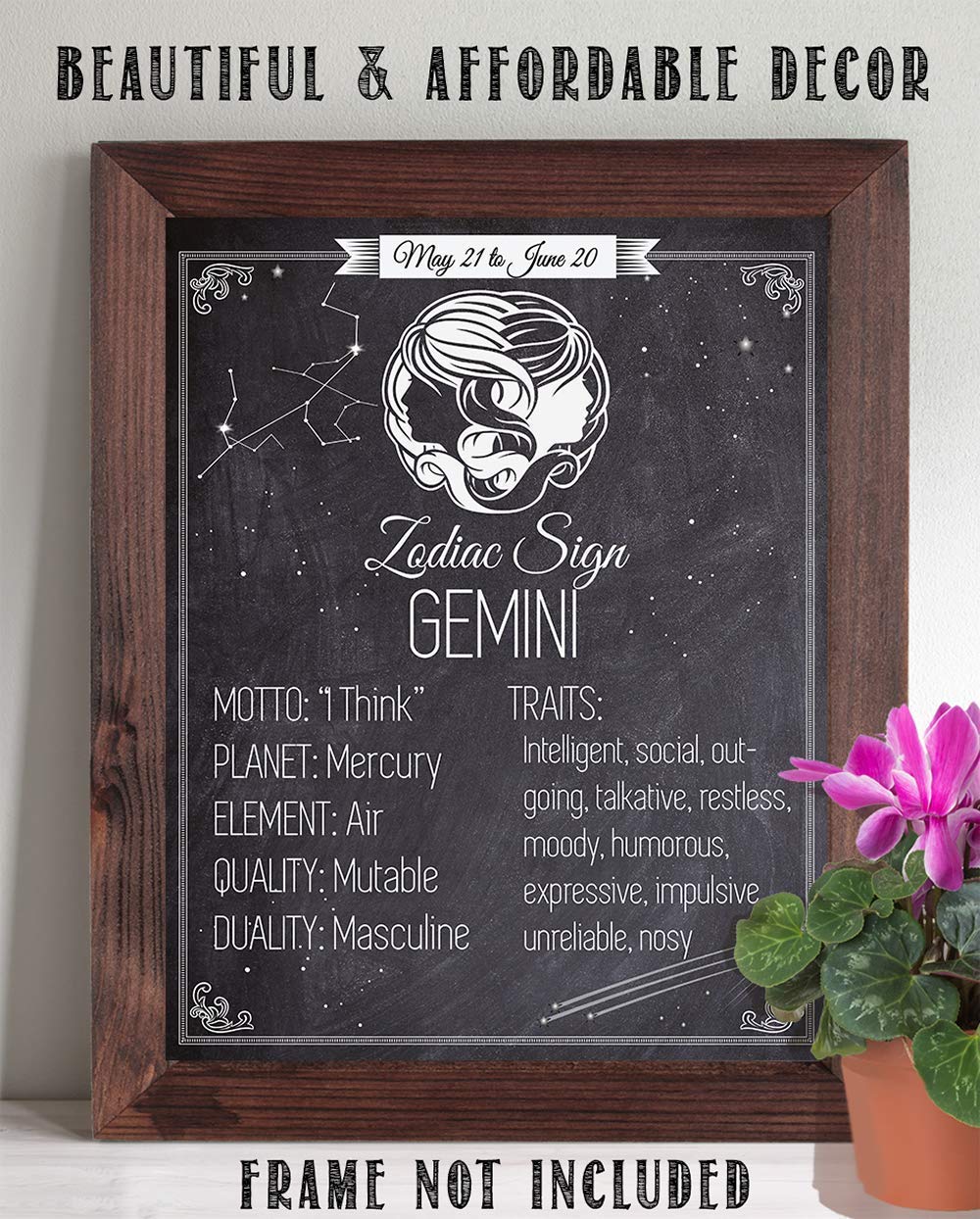 Amazon.com: Zodiac Sign Gemini – The Twins, 11x14 Unframed Art
