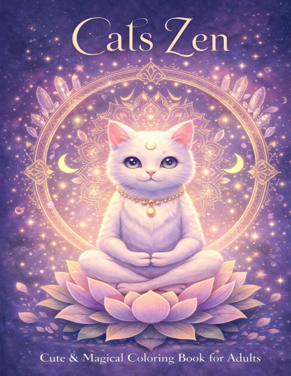 Cats Zen: Cute & Magical Coloring Book for Adults