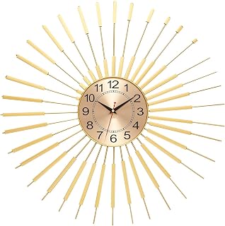 Modern Creative Metal Wall Clock, Battery Powered, Silent Decorative Clock, Suitable for Wall, Home, Bedroom Decoration(Style4)