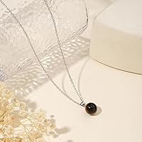 Vista 54 de Natural Jade Necklace for Women Sterling Silver Adjustable Handmade Green Jade Pendant Necklaces Healing Crystal Necklace Good Luck Gift for Her