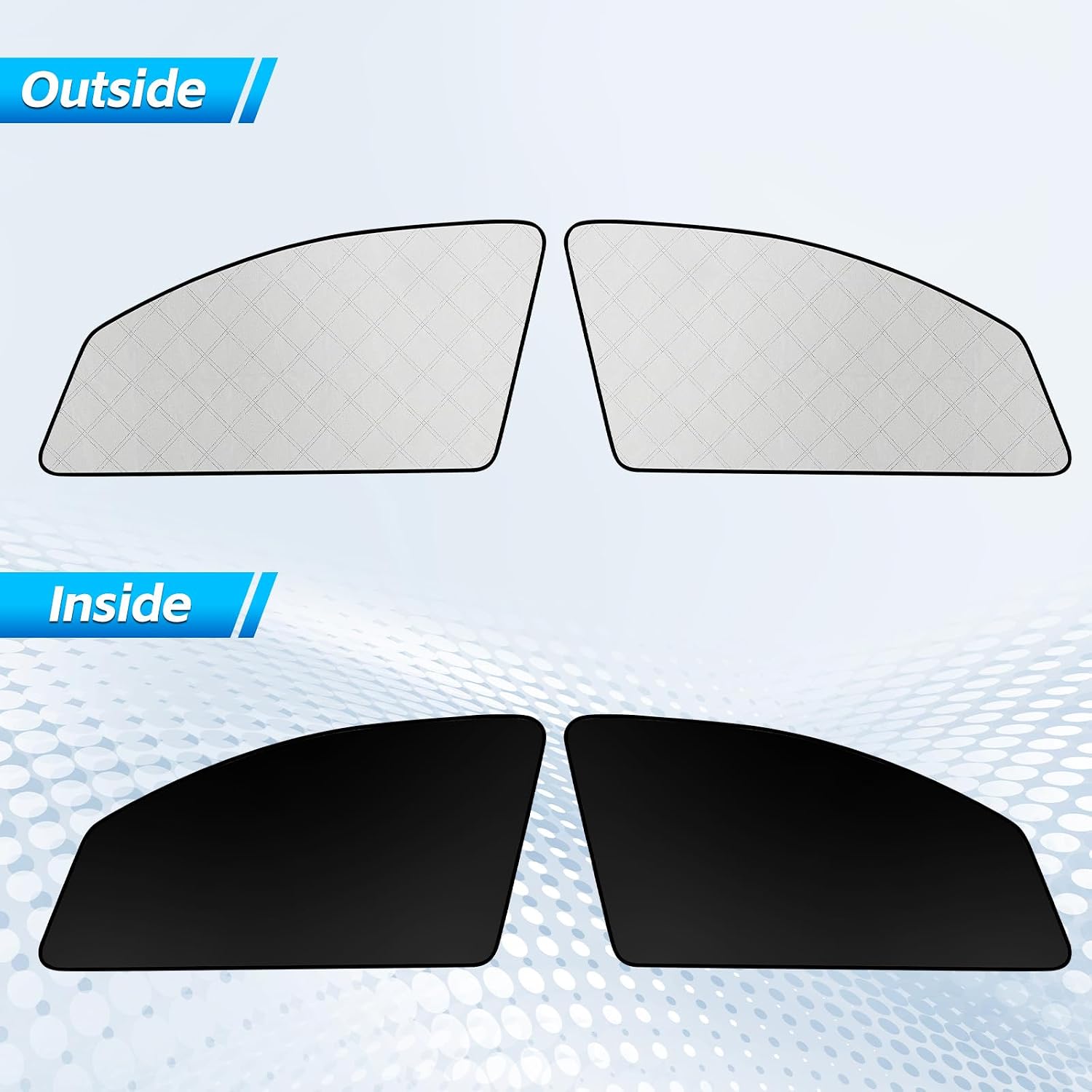 2 Pcs Magnetic Side Window Sun Shade for Ford E-Series 92-26