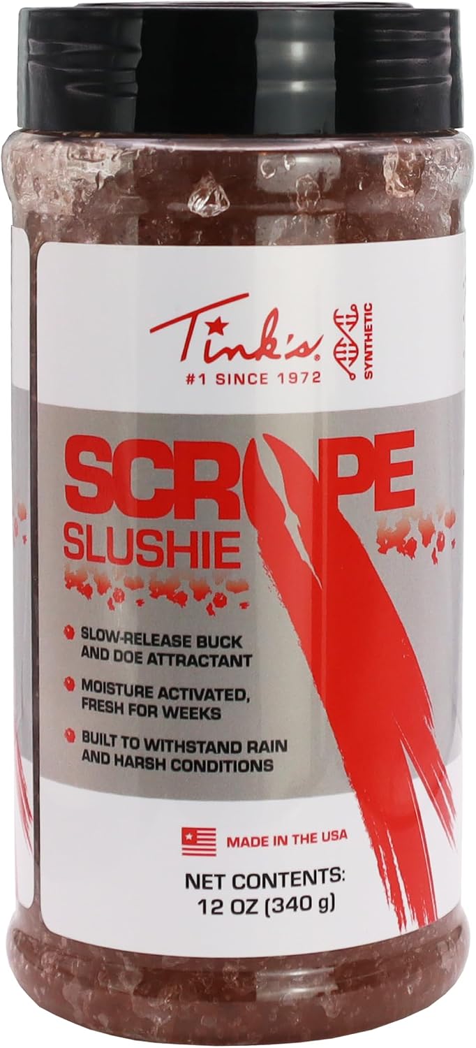 TINK'S Scrape Slushie Scent Beads - Synthetic Doe Urine Slow‑Release Mock Scrape Attractant - Buck & Doe Lure, 12oz
