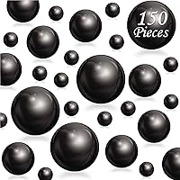 Vista 47 de 150 cuentas de perlas de imitación pulidas en crema sin agujeros para decoración de relleno de jarrones, rellenos de perlas de plástico