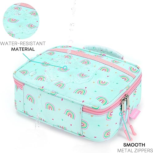 Miniatura 99 de mibasies Lonchera infantil para niñas pequeñas, bolsa de almuerzo aislada y reutilizable para la escuela, fresas surtidas, color rosa Surtido