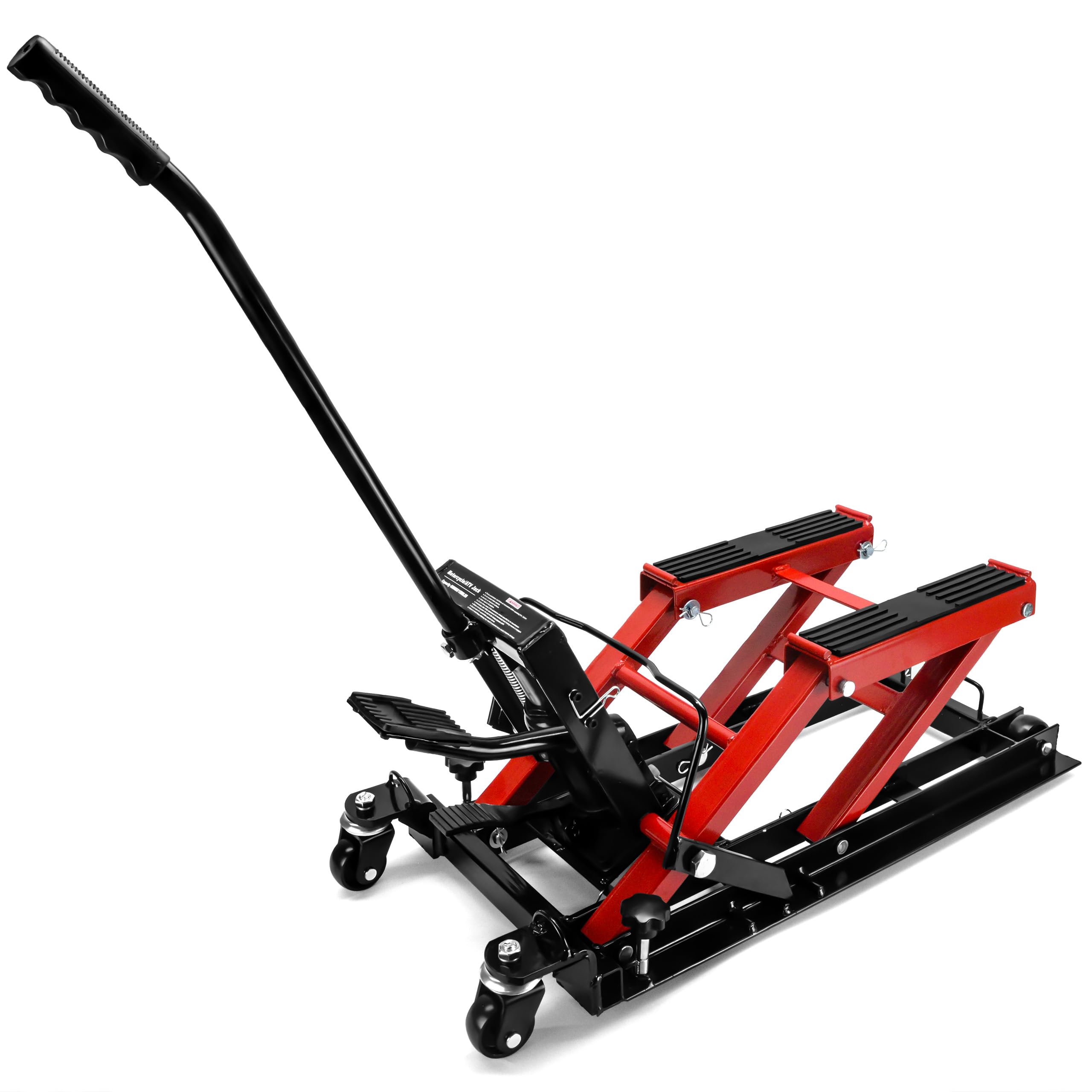 Verda Elevador hidráulico para motocicleta, 680 kg, 120 – 385 mm, para motocicleta, caballete de montaje, caballete para quad, scooter, ATV Garaje SN1755