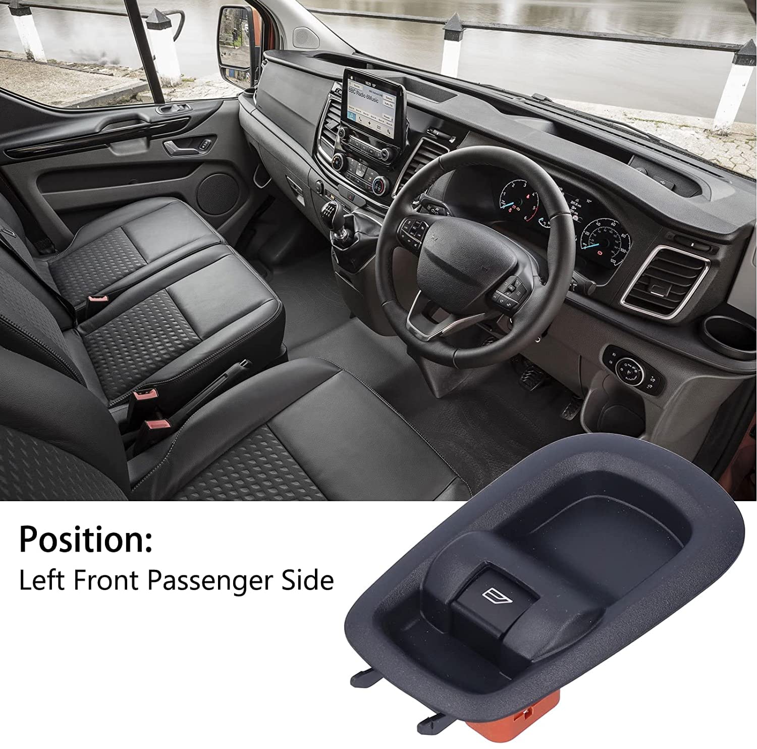 Passenger Power Window Switch fit for Ford Transit Mk8 2014-2020 Custom 2012+ BK2T-14529-AB BK2T14529 Door Power Window Control Switch Regulator Button