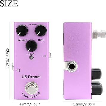EF-04 Electric Guitar Effect Pedal Portable Guitar Effector Mini Single Electric Guitar Effect Pedal with True Bypass - Dream Purple