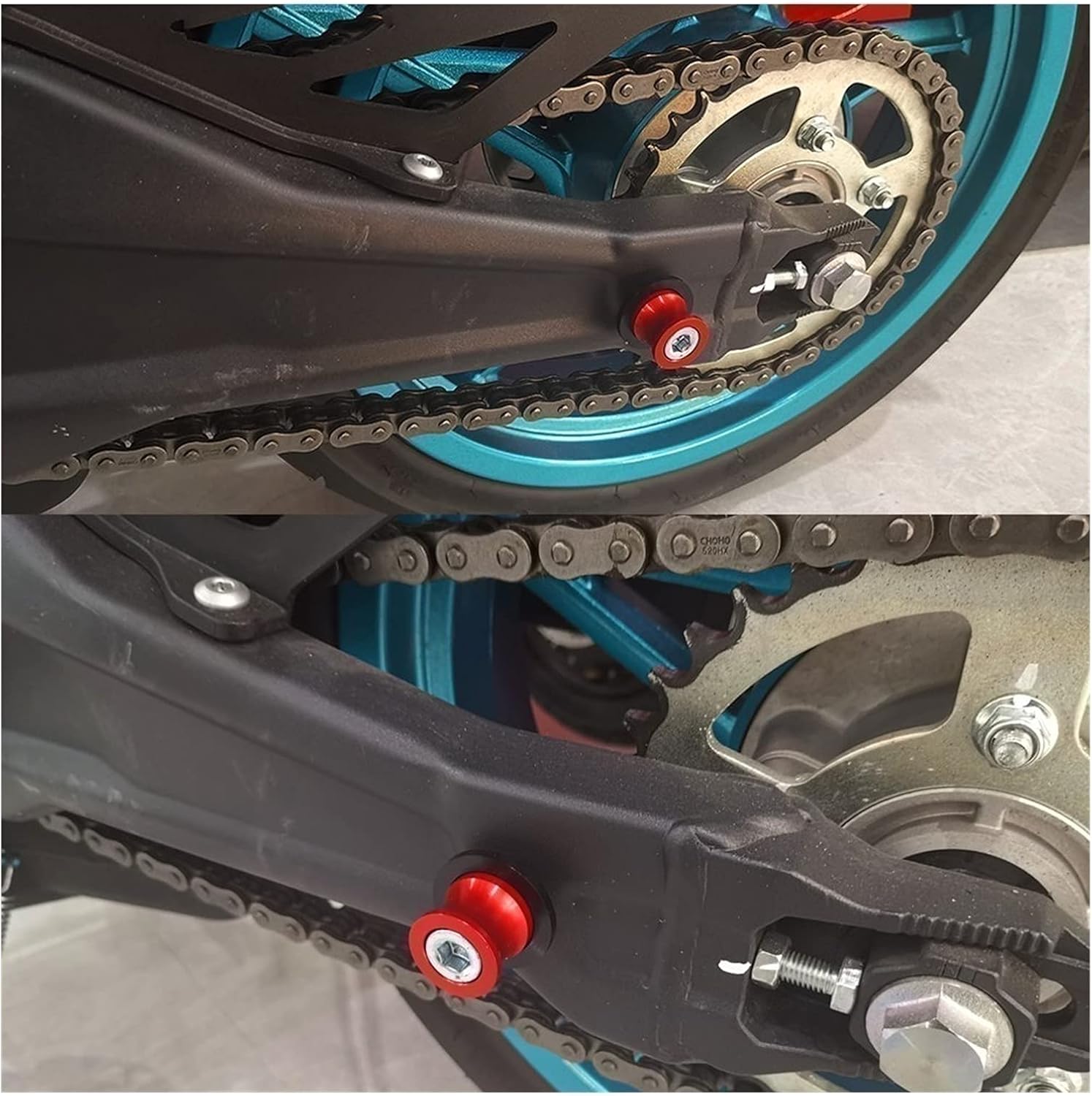 for KYMCO ACC150 ACC180 ACC150 180 All YEARE Motorcycle Accessories CNC Aluminum Swingarm Spools Slider Stand Screws ACC180 Logo Swing Arm Bracket Screw (Color : 8, Size : 8mm)