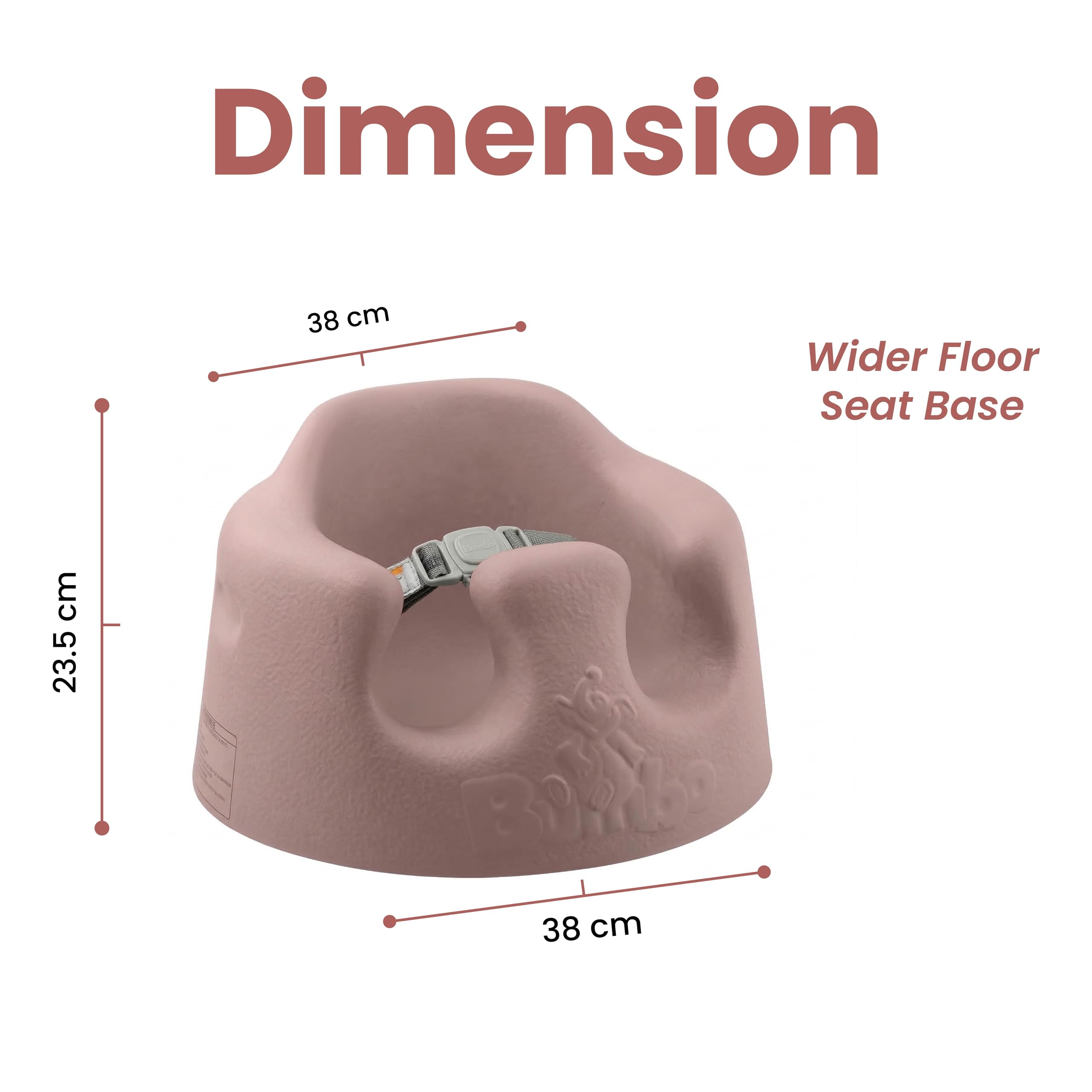 Bumbo Siège de sol bébé avec harnais réglable 3 mois - Siège bébé Sit Me Up - Chaise de sol rose