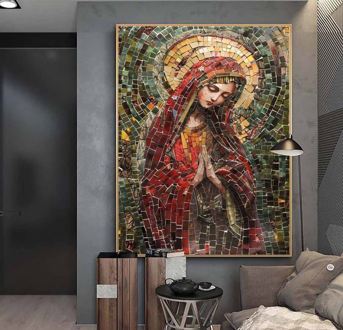 Jesus Diamond Art Diamond Painting Kits DIY Paint by Numbers Kit for Adults, Diamond Painting Accessories, Full Drill Diamond Dots Embroidery Kits 5D Gem Art for Home Wall Decor Gifts 24x30 Inch f339