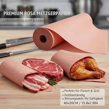 40 cm x 20 m Pink Butcher Paper Food-Grade Butcher Paper