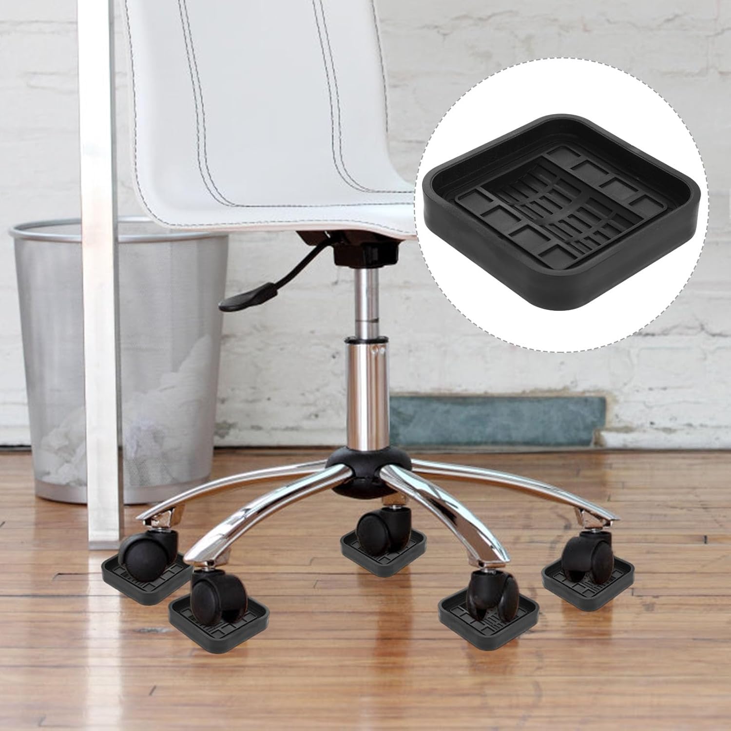 8Pcs Silicone Furniture Caster Cups Anti-Skid Wheel Pads for Bed Stoppers and Hardwood Floor Protection, Furniture Wheel Stopper Set for Sofa, Chair, and Bed Legs