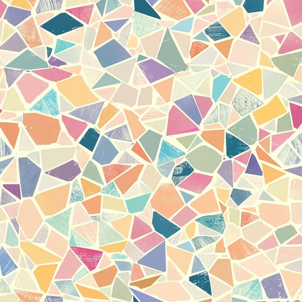 Papier peint adhésif triangles géométriques colorés pour meuble et chambre d'enfant