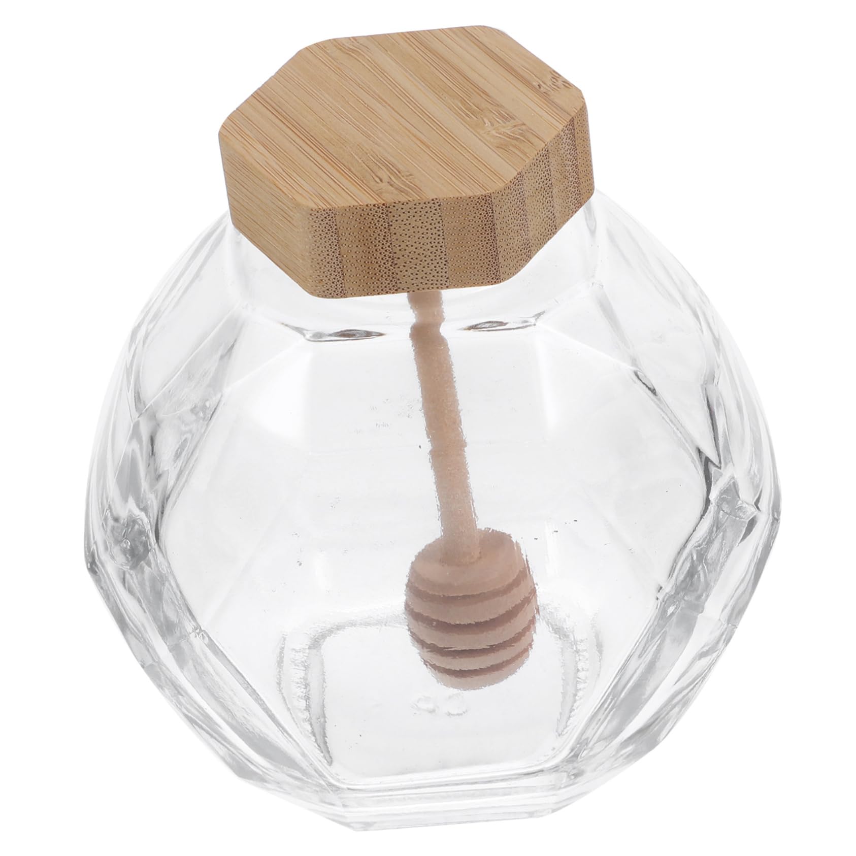 Ciieeo Honey Jar with Lid and Dipper Glass Honey Storage Container for Kitchen Airtight Honey Pot for Easy Pouring and Mixing for and Home Decor