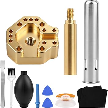 Windspeed 8P Joystick Soldering Iron Tip for PS4 PS5 Xbox Switch Pro Joystick Desoldering Soldering Tips, Include 1 Desoldering Tape 1 Air Blow 1 Solder Squeegee 2 Plastic Pry Bar 1 Brush 1 Rag
