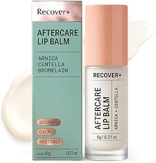 Arnica Lip Balm for Lip Filler Aftercare – Premium Botanical Serum with Arnica, Bromelain, Centella & Vitamin B5, Spa-Grade Post-Injection Lip Flip Care for Calming Comfort During Recovery, 0.30 oz