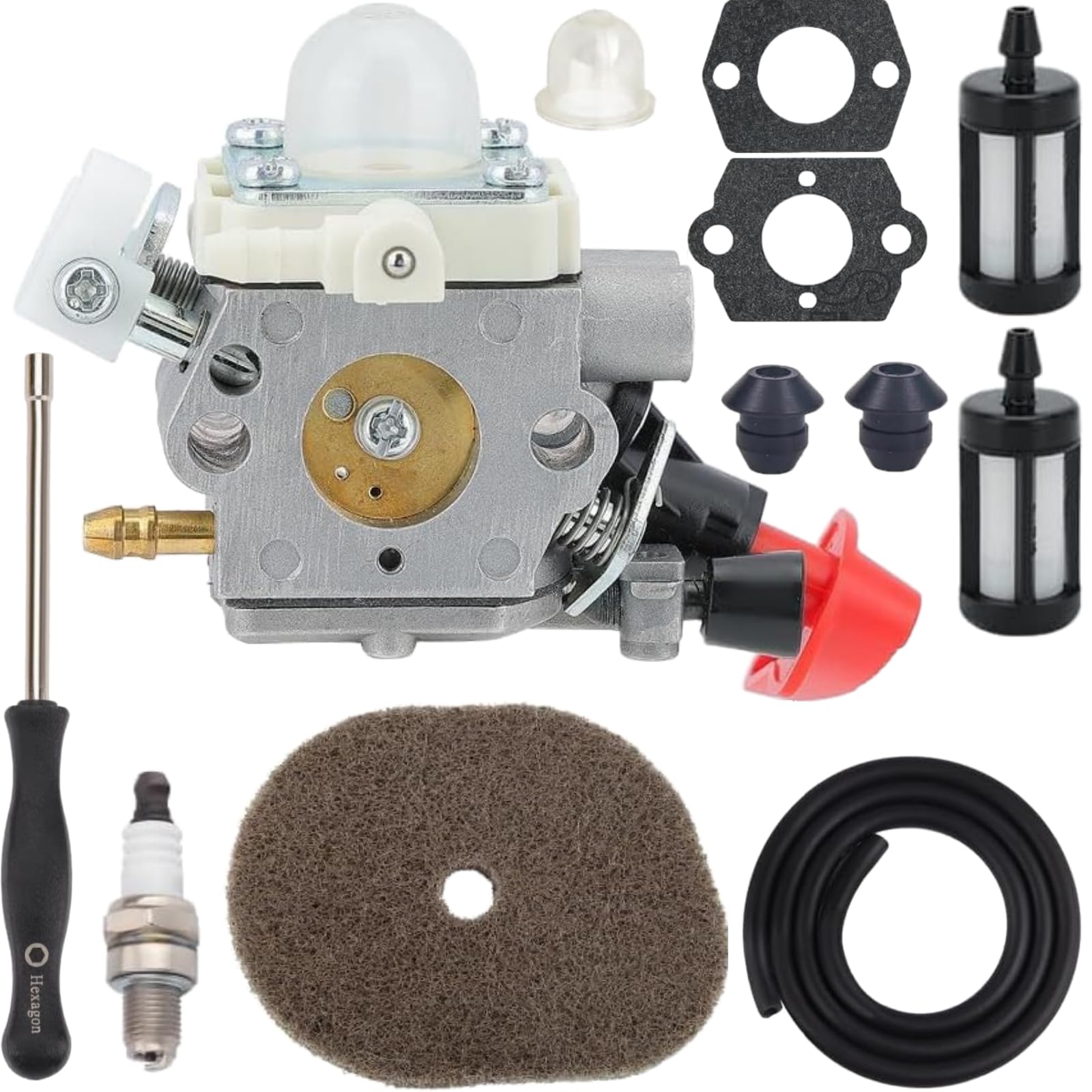 CAFEZAYO FS56RC Carburetor Tune Up Kit Fits for Stihl FS 56 RC FS70R FS70RC KM56RC FS70 FS50 HT56 FS56 FS40 KM56RC FC56 FS56C FS70C Trimmer Weedeater,