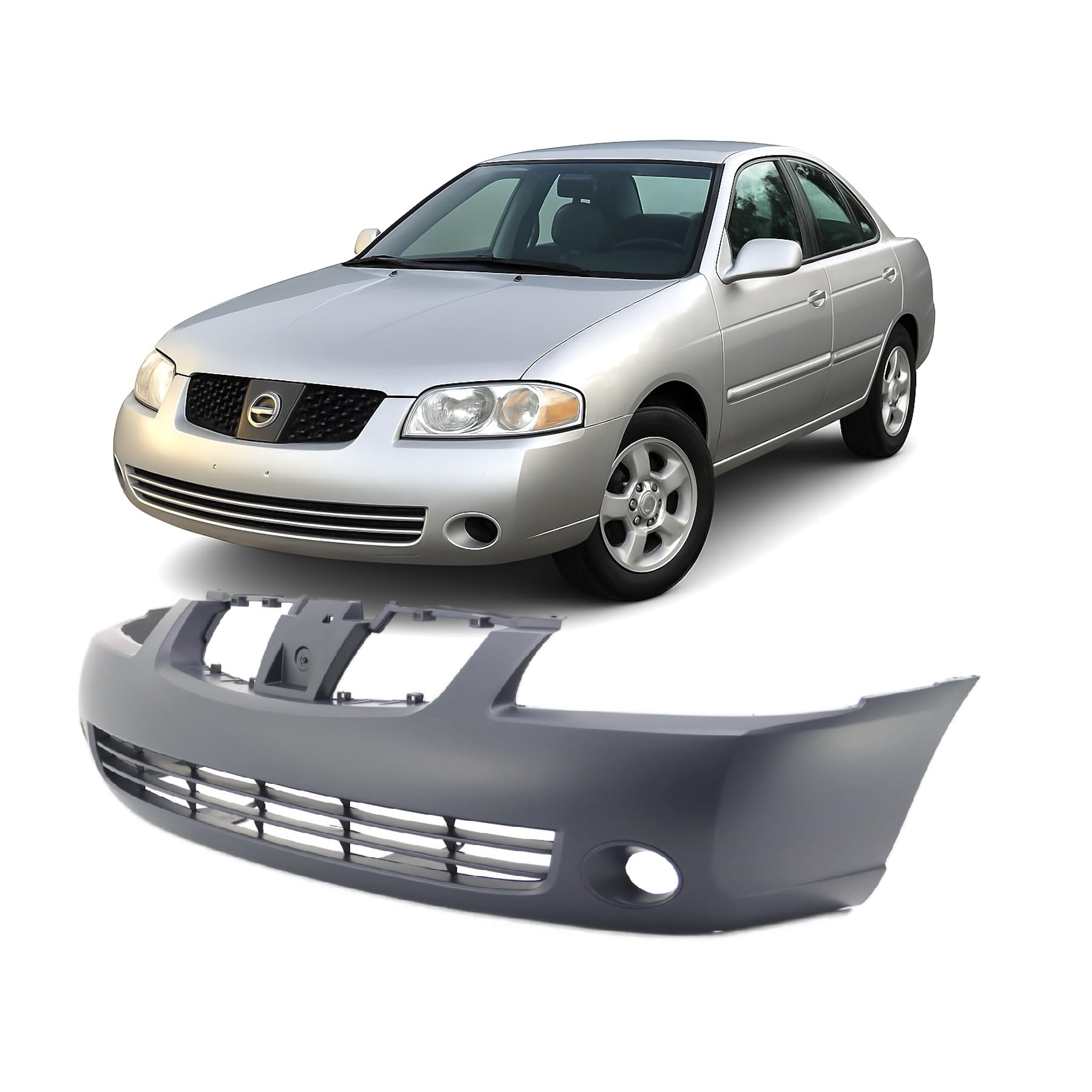 FitParts Compatible with Nissan Sentra 2004–2006 Front Bumper Cover