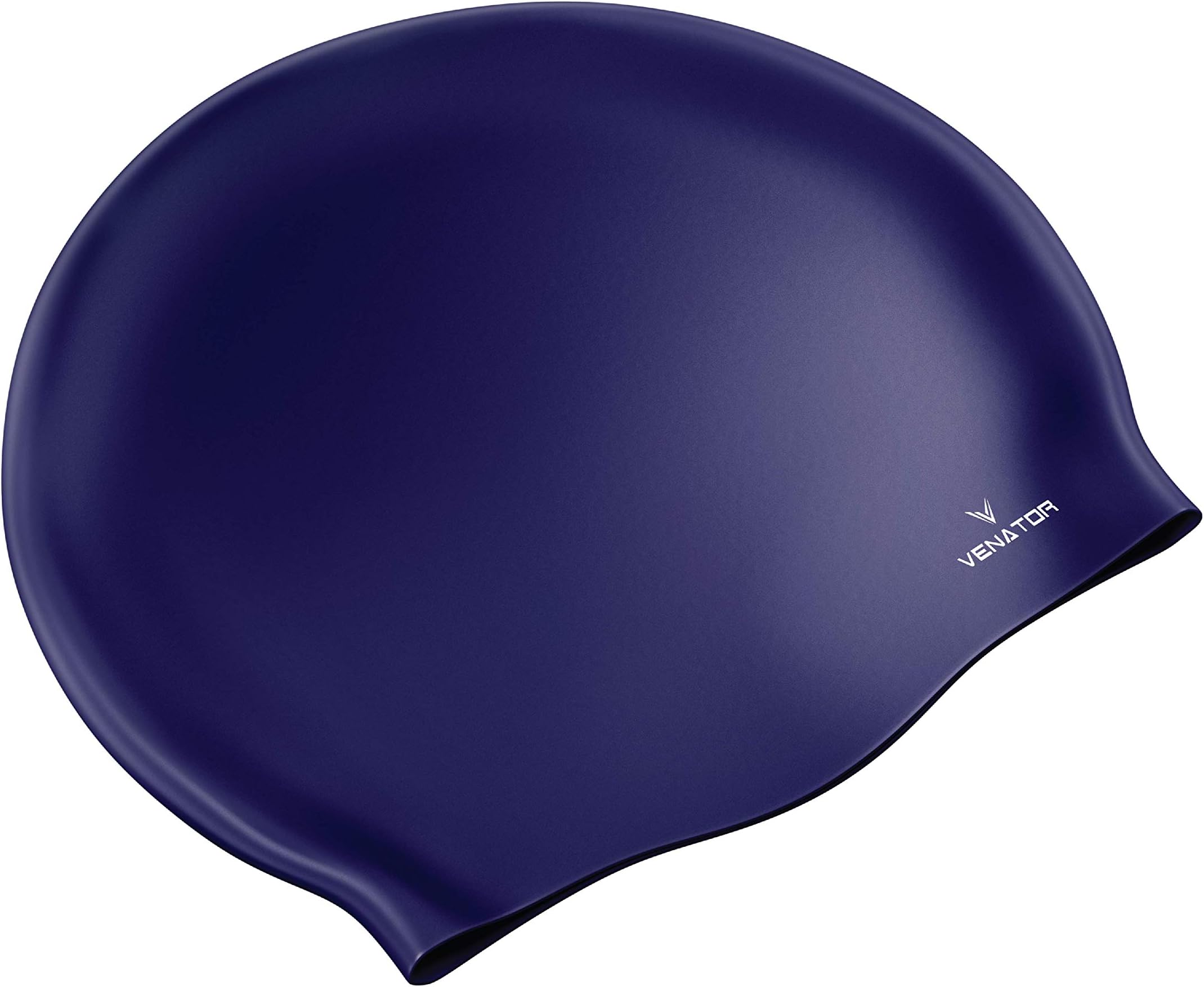 Venator Boys'/Girls' Silicone Waterproof Swimming Cap, Junior (One Size), Navy