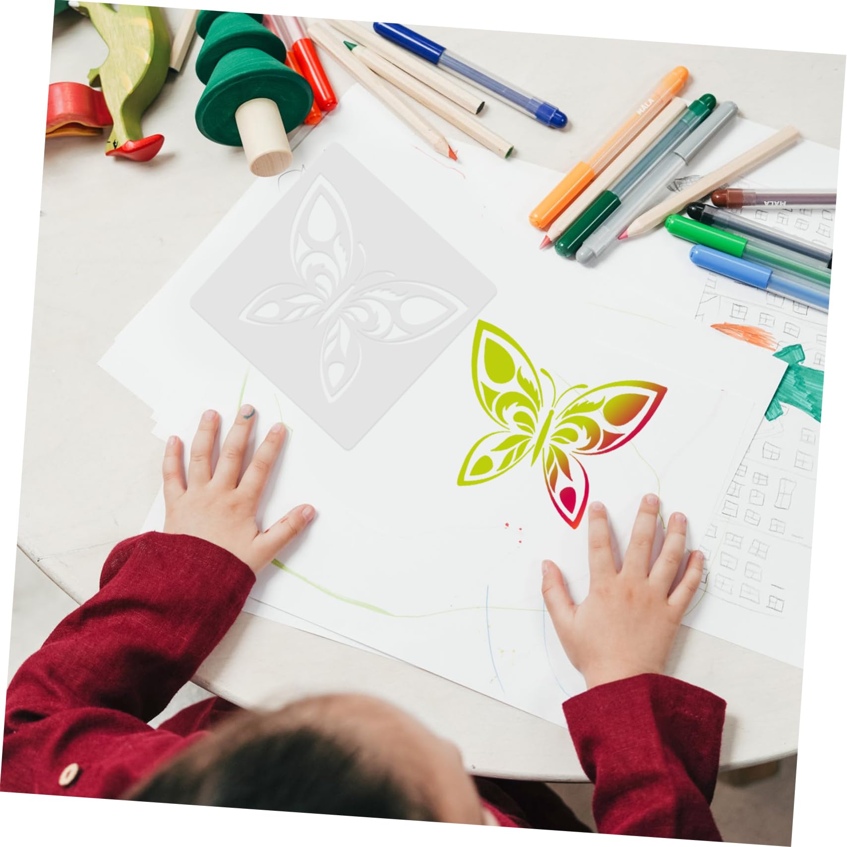 ARTIBETTER 3 Ensembles Pochoirs De Dessin Réutilisables Forme De Ensemble Pour Bricolage Et Peinture Diy Pour Garçon Fille Et Adultes Activités Classe Domicile 7 Pièces * 3