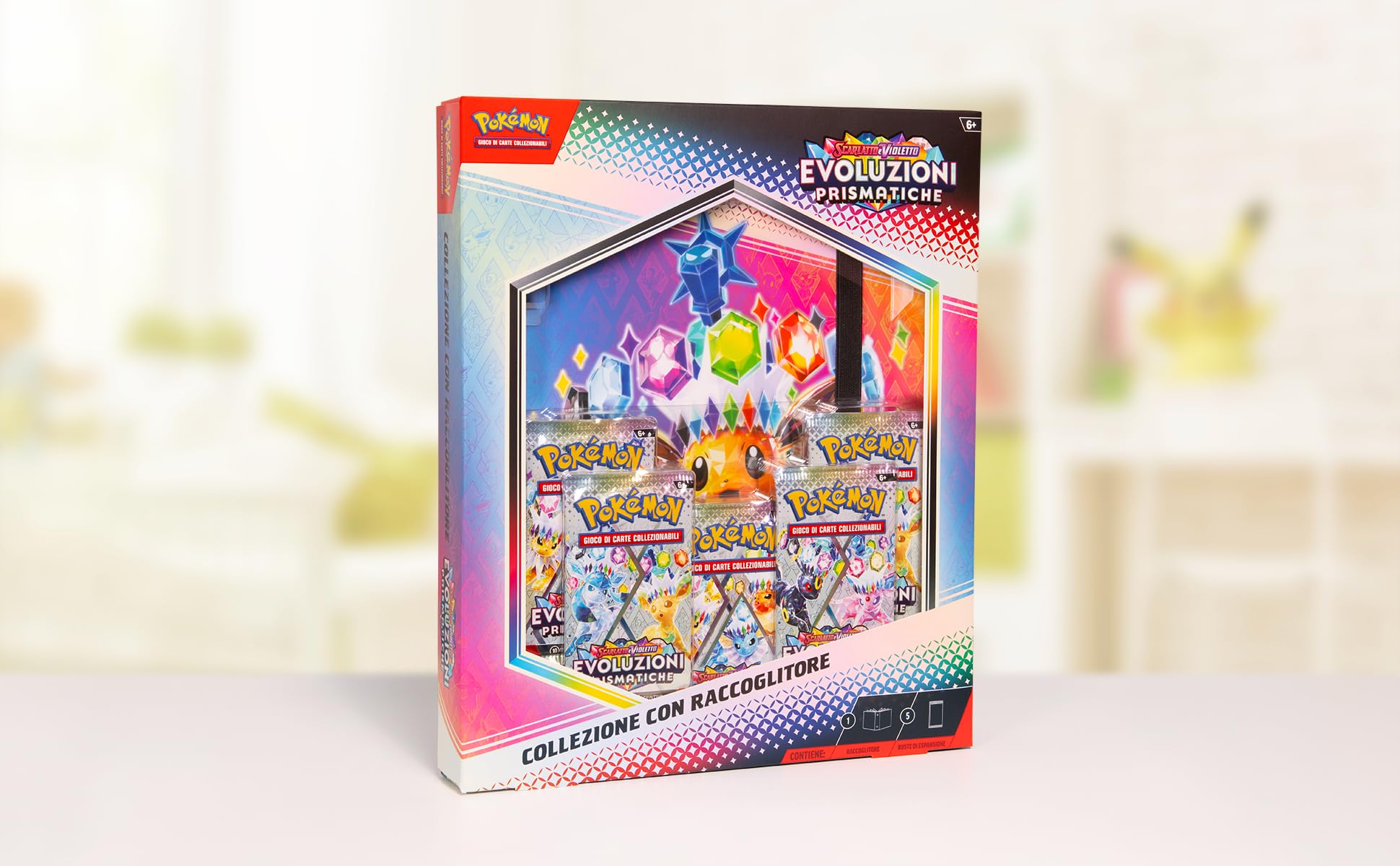 GCC Pokémon: collezione con raccoglitore dell’espansione Scarlatto e Violetto - Evoluzioni Prismatiche (raccoglitore da 378 tasche e cinque buste di espansione)