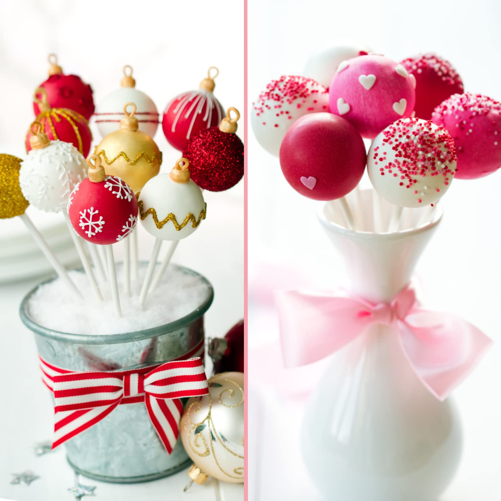 Set de Bâtonnets à Cake Pop 300 Pièces - 10cm Bâton Sucette, Sacs à Colis, Liens Torsadés