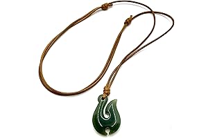 Serene Fish Hook Necklace - Adorn Grace and Harmony with Nephrite Jade