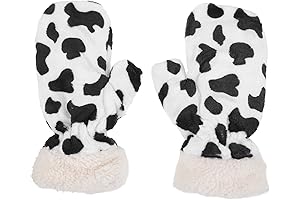 Adorable Cow Print Gloves for Winter Warmth