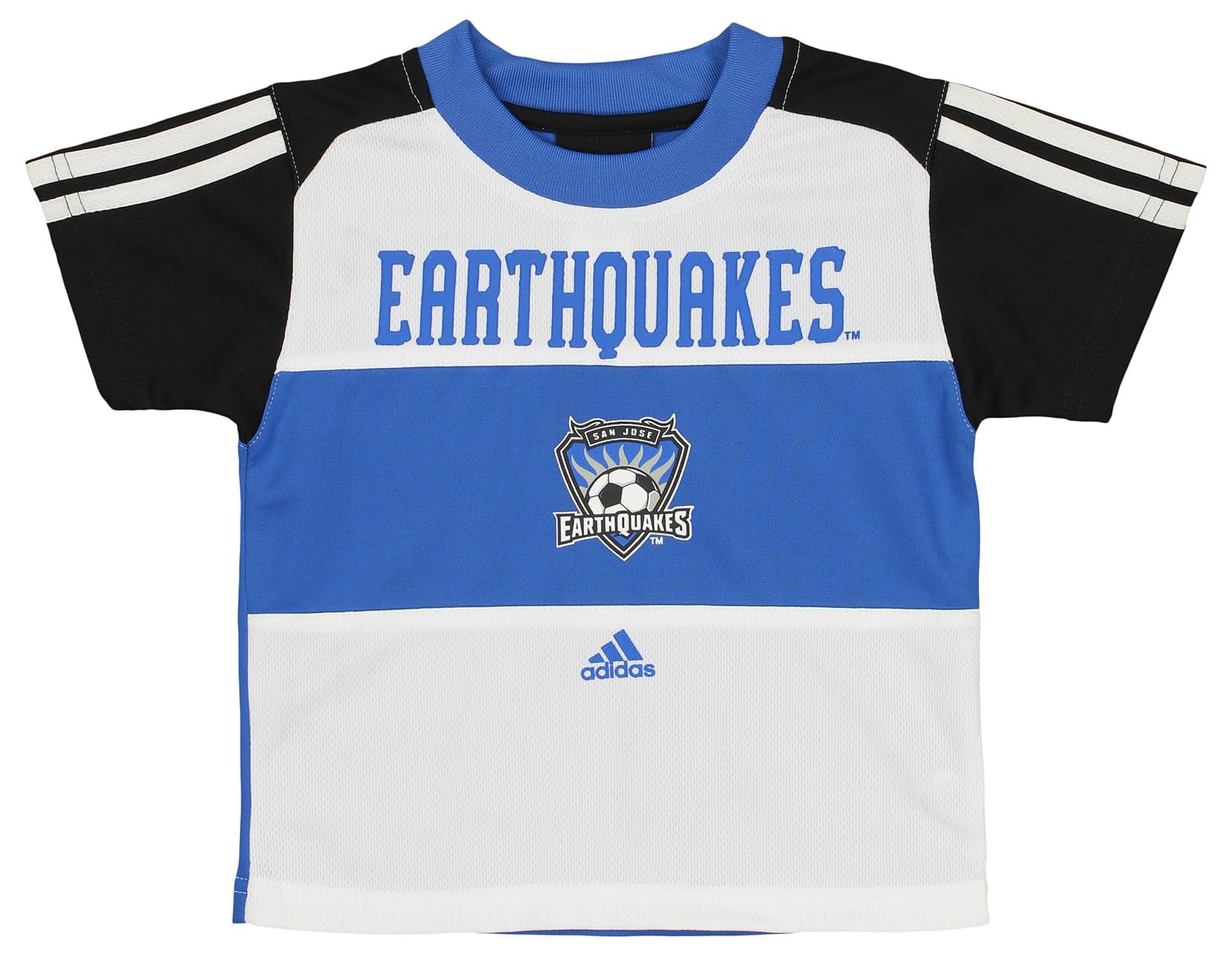 Outerstuff MLS Toddlers San Jose Earthquakes Short Sleeve Jersey Top and Shorts Set, 3T