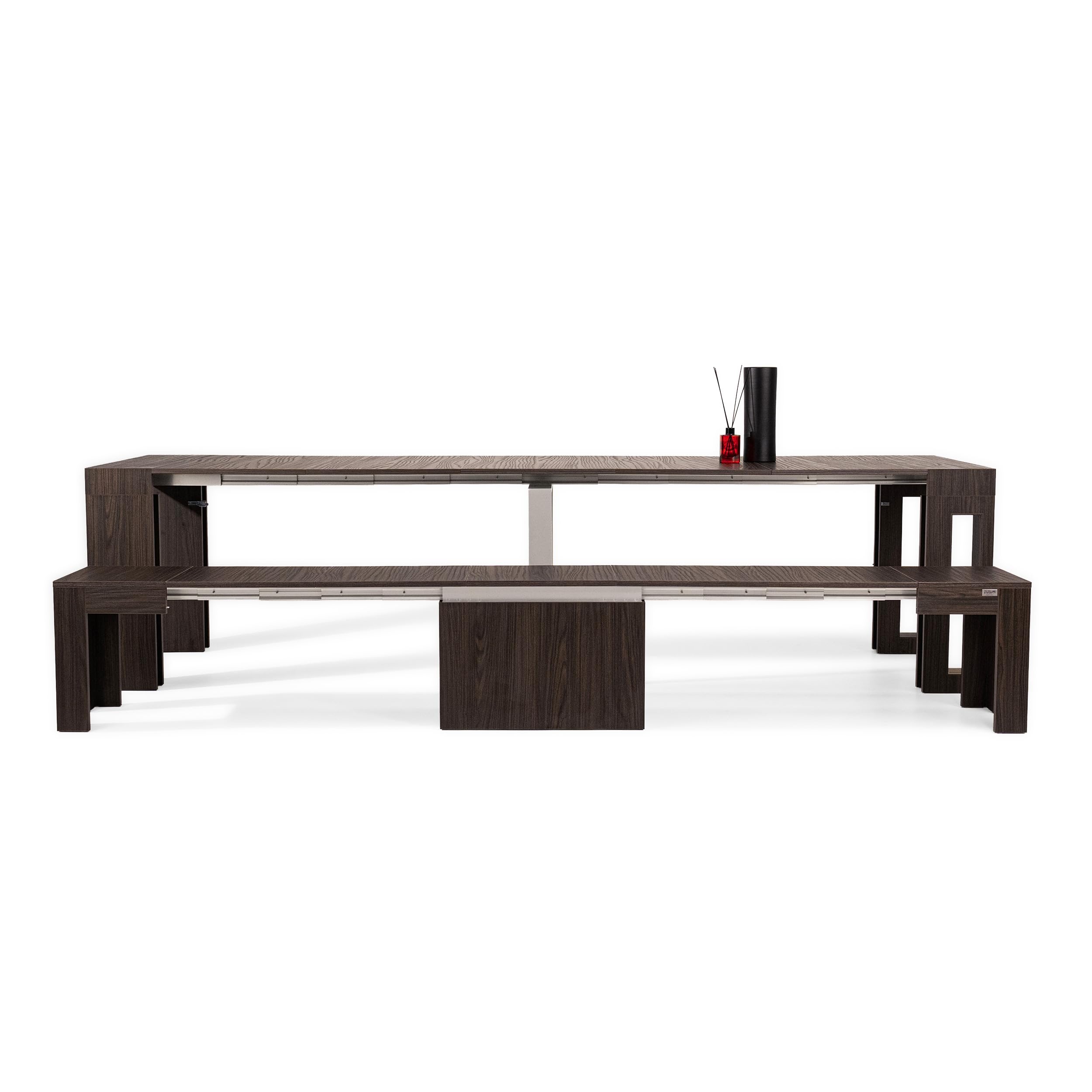 MOBILI FIVER, Ausziehbare Bank X 67,5(292) x35,6 cm, Nussbaum Dunkel