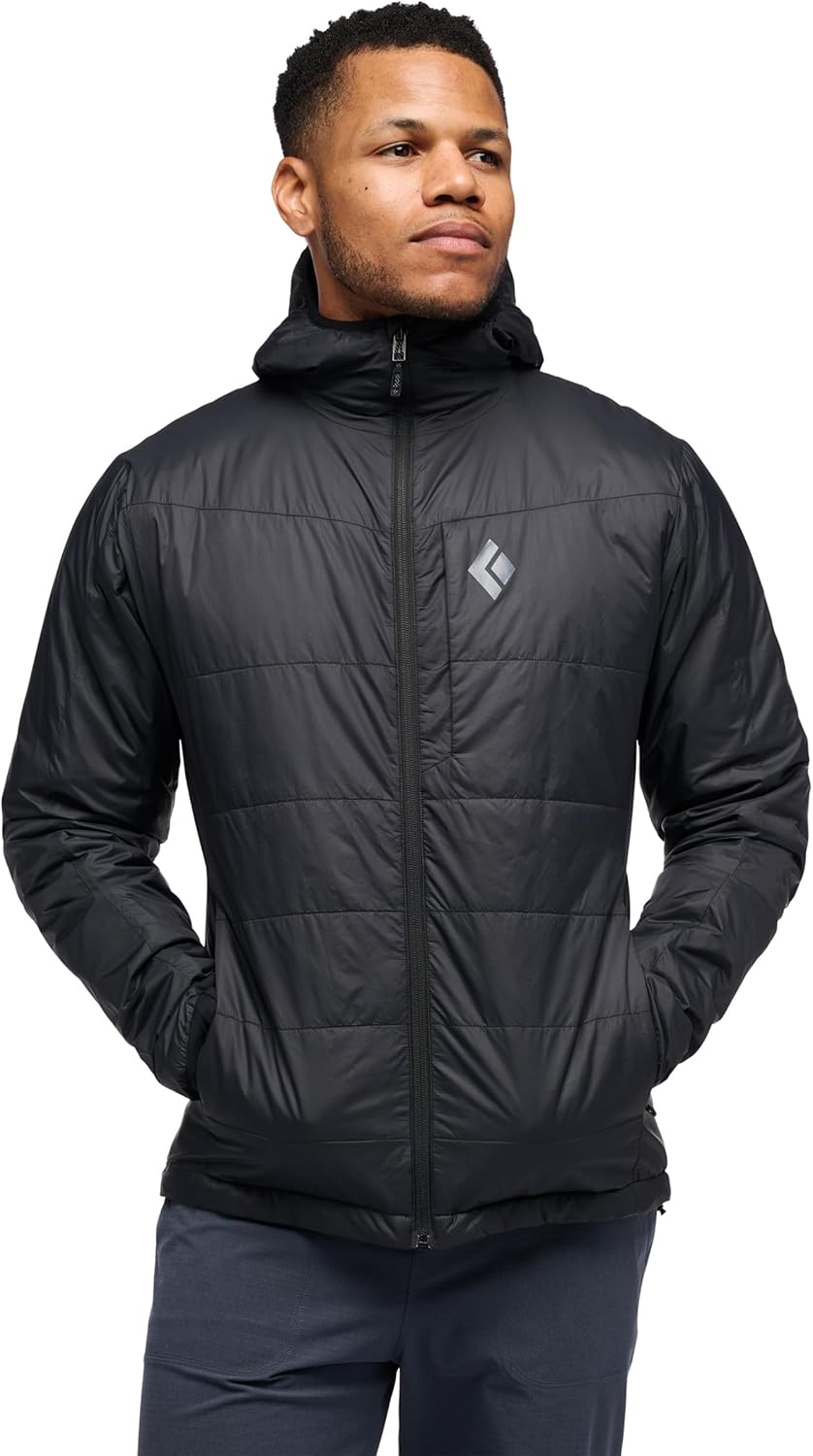 BLACK DIAMOND Men’s Solution 2.0 Hoody | Stretch Fleece Insulated Midlayer | Breathable Lightweight Climbing & Alpine Layer