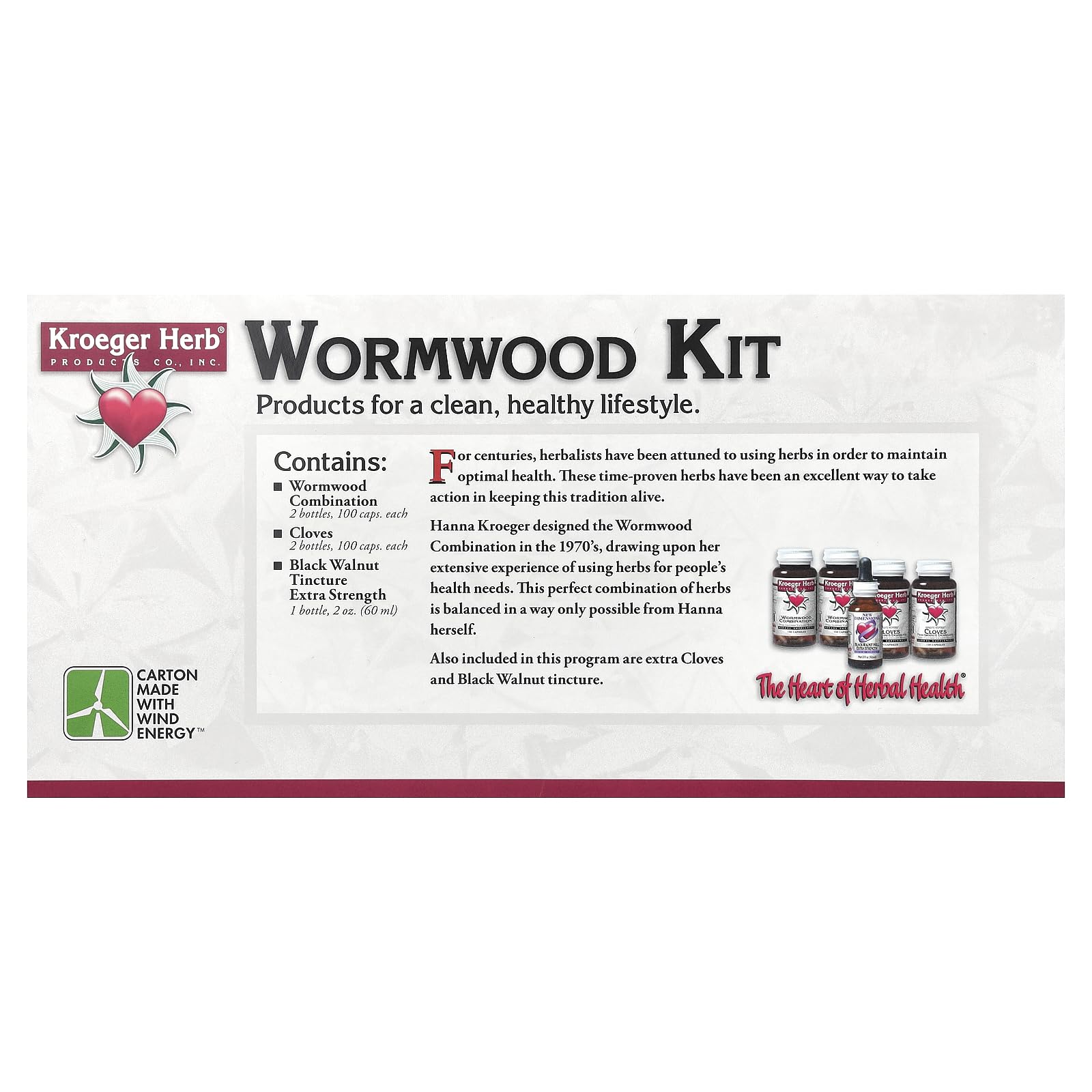 Kroeger Herbs Wormwood Kit 5 Piece Kit