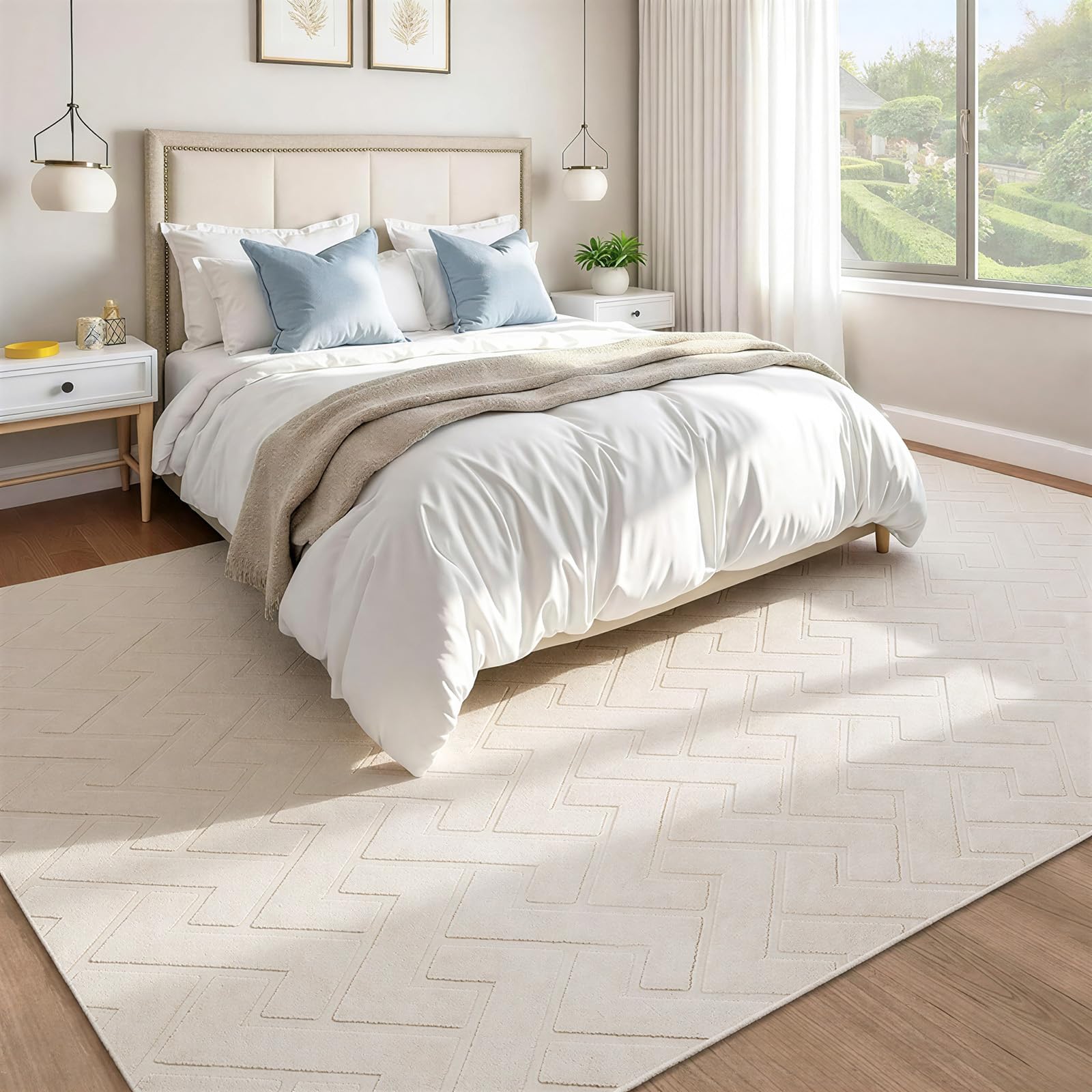 Famibay Tappeto Salotto 160x230 Bianco Moderno Grande Tappeto Lavabile In Lavatrice Pelo Corto Morbido Antiscivolo Tappeti Soggiorno Camera Da Letto Sala Pranzo Arredamento Casa