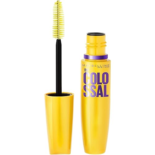 Maybelline Volum' Express Colossal Washable Mascara Makeup, Volumizing, Glam Black, 1 Count