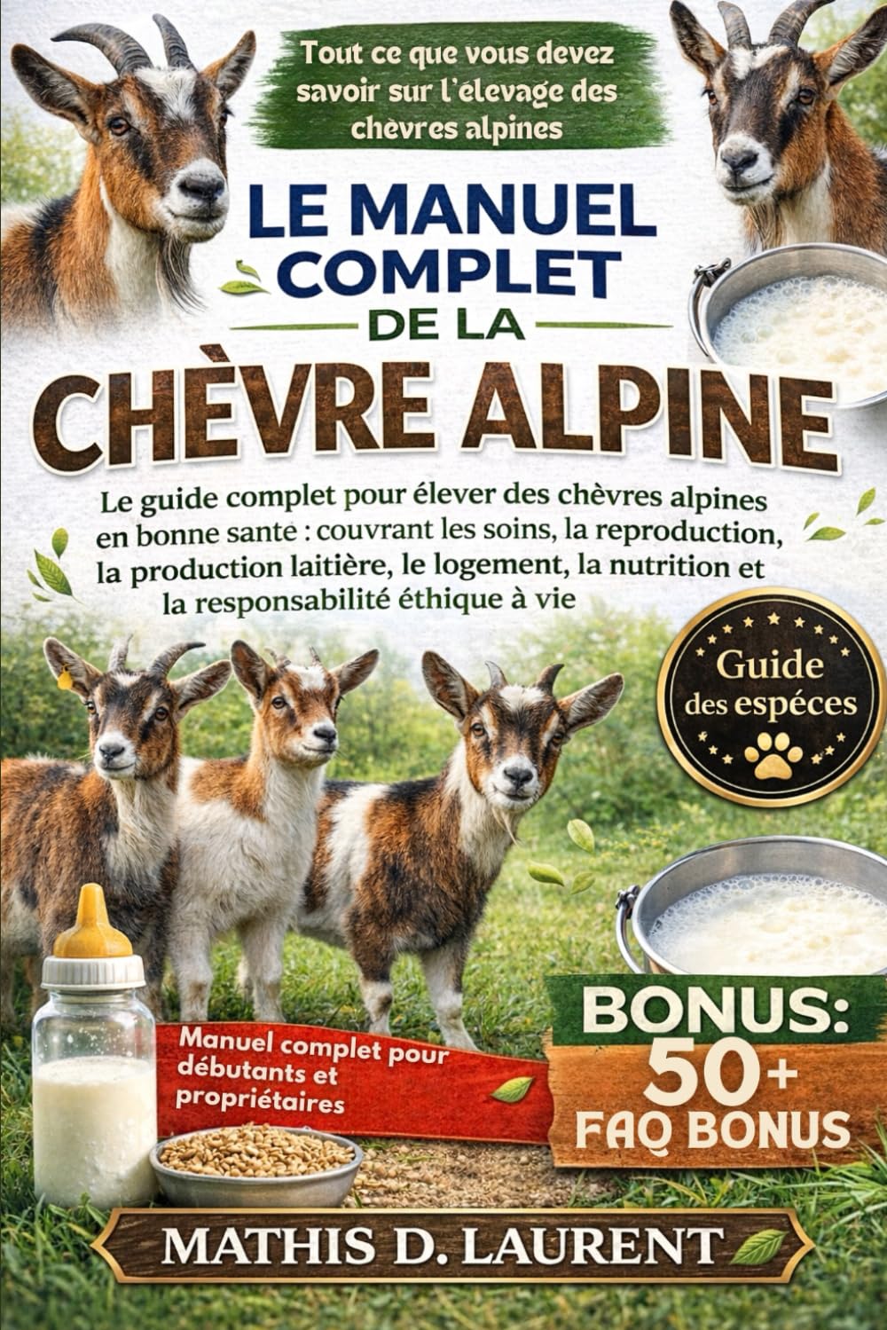 LE MANUEL COMPLET DE LA CHÈVRE ALPINE: Le guide complet pour élever des chèvres alpines en bonne santé: couvrant les soins, la reproduction, la ... nutrition et la responsabilité éthique à vie
