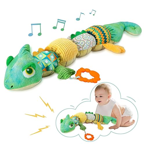 Juguetes para bebés de 0 a 6 a 12 meses, juguetes musicales para bebés con arrugado multisensorial, sonajero y texturas, animales de peluche suaves