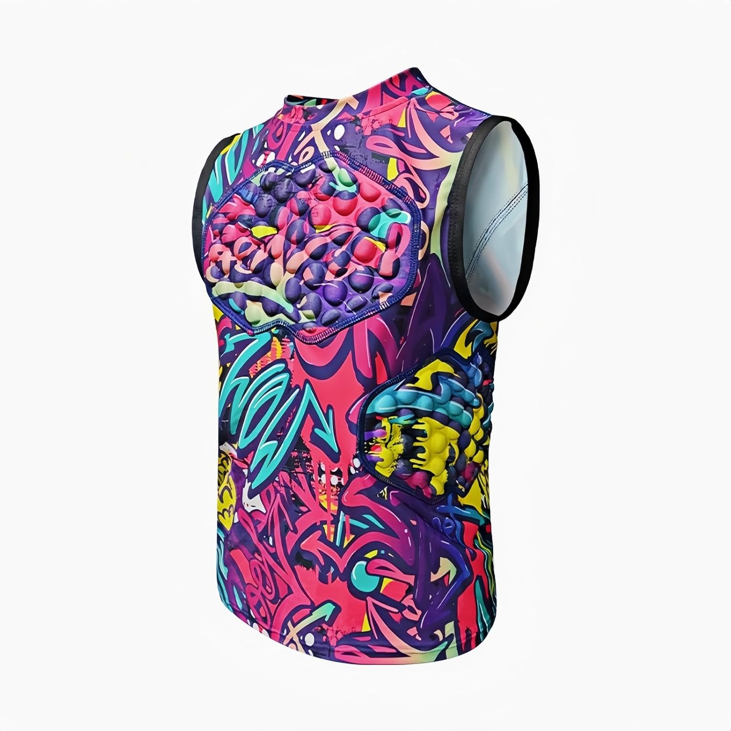 Youth Baseball Chest Protector Shirts, Padded Compression Vest with Heart Sternum Guard, Rib & Back Pads
